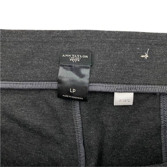 Ann Taylor Gray Heather Ponte Back Seam Pant Legging size Large Petite - Picture 3 of 5